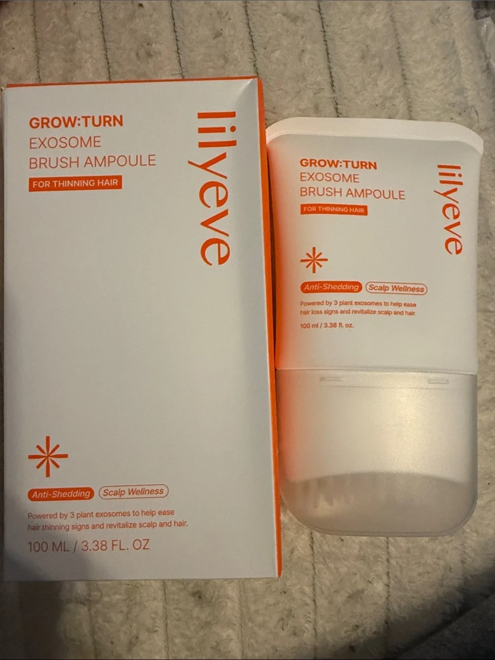 Grow:Turn Exosome Brush Ampoule — White & Orange